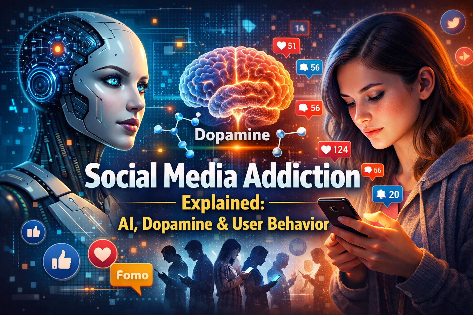 Social Media Addiction Explained AI, Dopamine & User Behavior - Featured Image